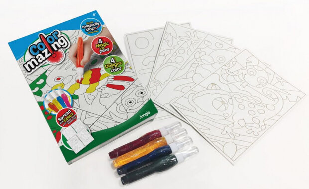 kleurset Jugle junior papier wit 8-delig