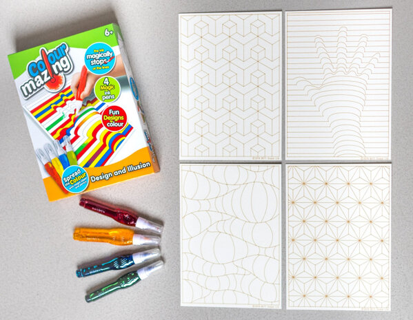 kleurset Design en Illusie junior papier 8-delig