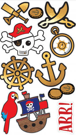 tattoos Piraten jongens papier 11-delig