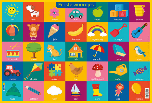 onderlegger Eerste woordjes junior 47,5 x 32 cm PVC