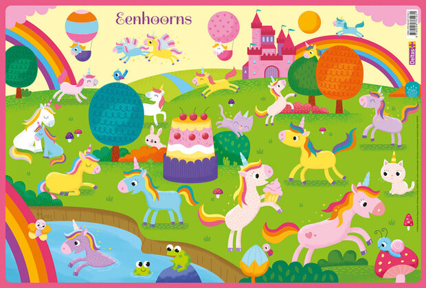 onderlegger Eenhoorns junior 47,5 x 32 cm PVC