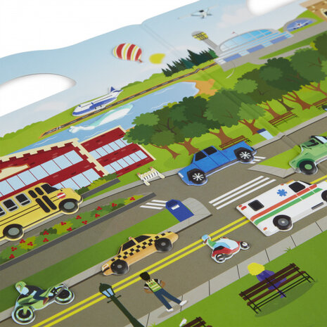 stickerboek Puffy - Vehicles karton 33-delig