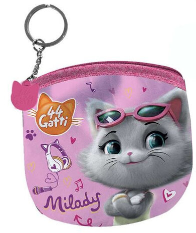 portemonnee Milady meisjes 10 x 8,5 cm polyester roze