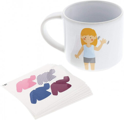 mok Dress Up Elf junior 15 cm porselein wit
