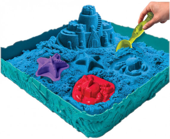 speelzandbak 28 x 28 x 6 cm blauw 6-delig