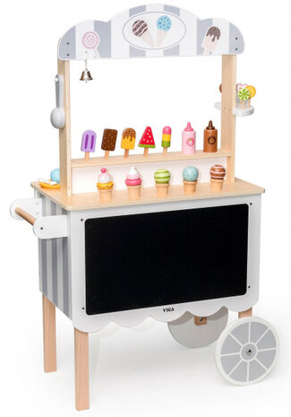 ijskraam junior 73 x 112 cm hout wit/naturel/grijs