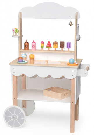 ijskraam junior 73 x 112 cm hout wit/naturel/grijs