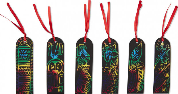 kraskaart Scratch Art - Deluxe zwart 60-delig