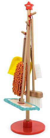 schoonmaakset junior 23,5 x 84,5 cm hout 4-delig