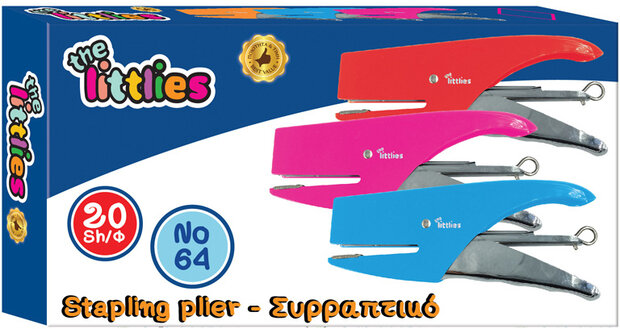 handnietmachine nr. 64 metaal rood/roze/blauw