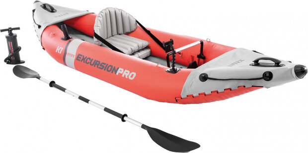 opblaaskajak Excursion Pro K1 305 cm vinyl rood 3-delig