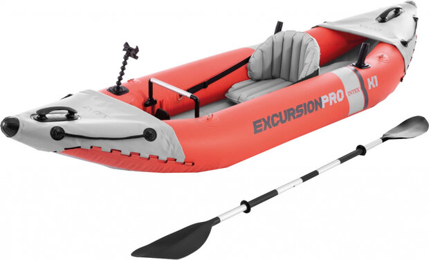 opblaaskajak Excursion Pro K1 305 cm vinyl rood 3-delig