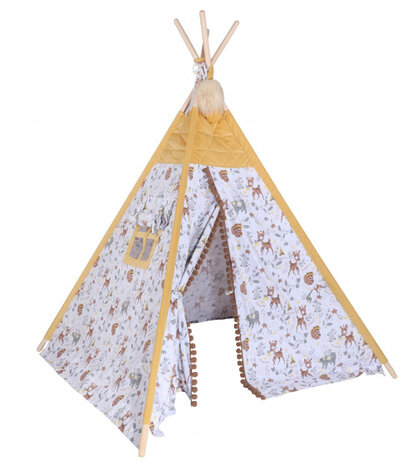 tipi-tent Pow-Wow 170 cm polykatoen geel 2-delig