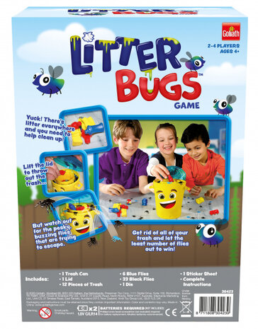 kinderspel Litter Bugs Engels geel 55-delig