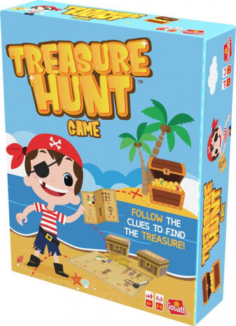 kinderspel Treasure Hunt Engels papier/karton blauw