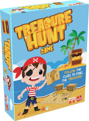 kinderspel Treasure Hunt Engels papier/karton blauw
