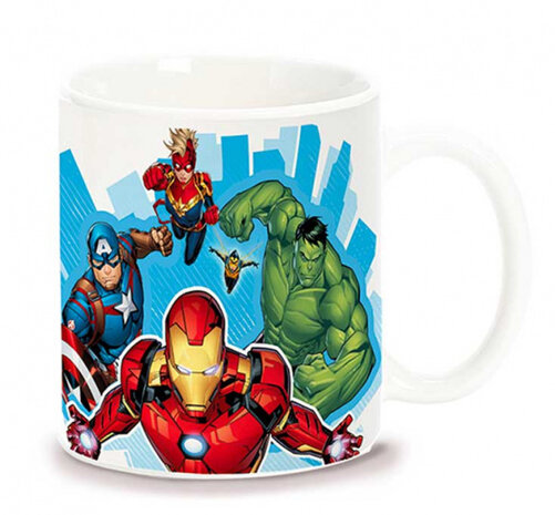 mok The Avengers 470 ml junior keramiek wit