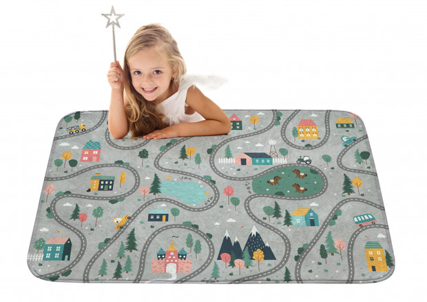 verkeerskleed ultrazacht junior 130 x 180 cm polyester
