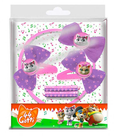 haaraccessoireset meisjes roze/paars 7-delig