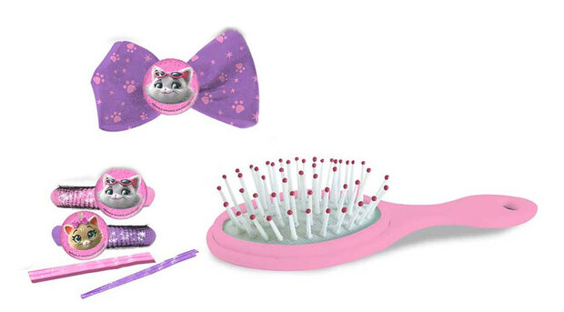 haaraccessoireset meisjes paars/roze 7-delig