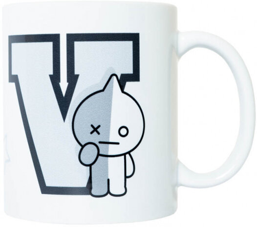 mok BT21 Van junior 300 ml keramiek wit/zwart