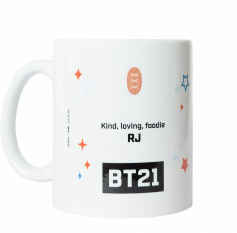 mok BT21 RJ junior 300 ml keramiek wit/oranje