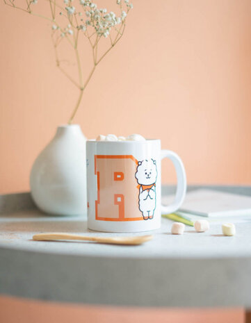 mok BT21 RJ junior 300 ml keramiek wit/oranje