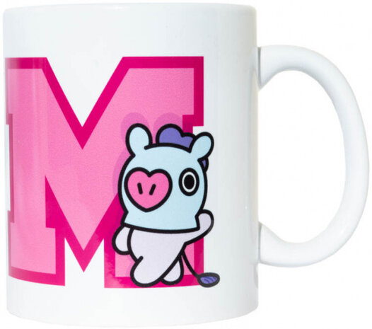 mok BT21 Mang junior 300 ml keramiek wit/roze