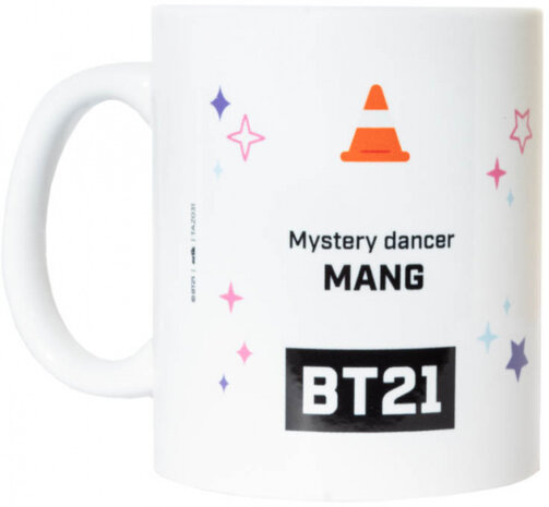 mok BT21 Mang junior 300 ml keramiek wit/roze