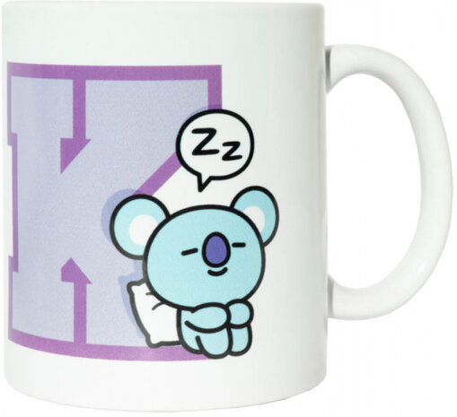 mok BT21 Koya junior 300 ml keramiek wit/paars