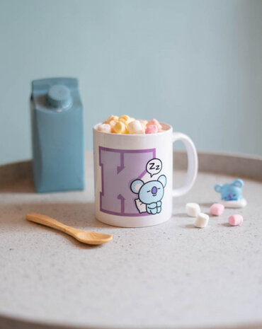 mok BT21 Koya junior 300 ml keramiek wit/paars
