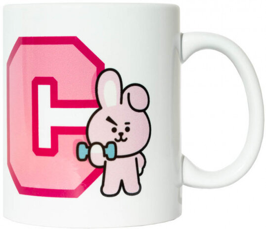 mok BT21 Cooky junior 300 ml keramiek wit/roze