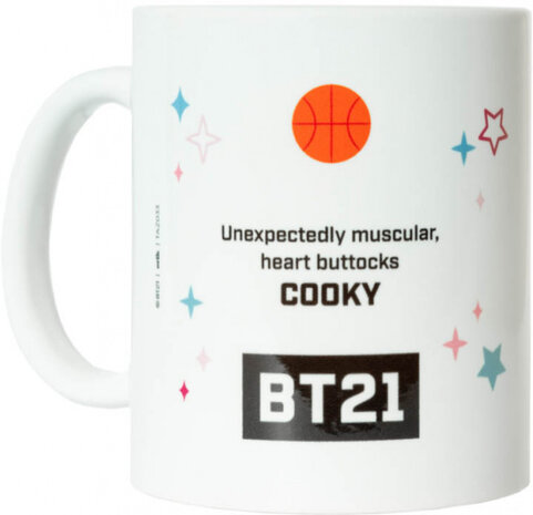 mok BT21 Cooky junior 300 ml keramiek wit/roze