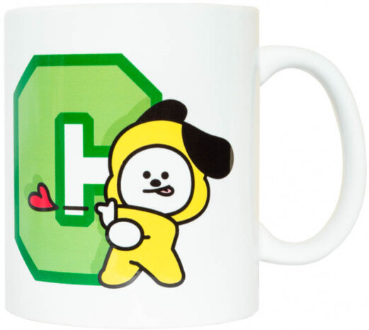 mok BT21 Cimmy junior 300 ml keramiek wit/groen/geel