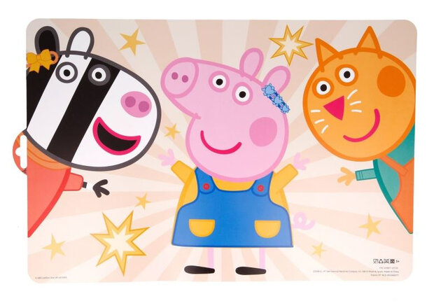 placemat Peppa Pig junior 28 x 43 cm polypropeen cr&egrave;me