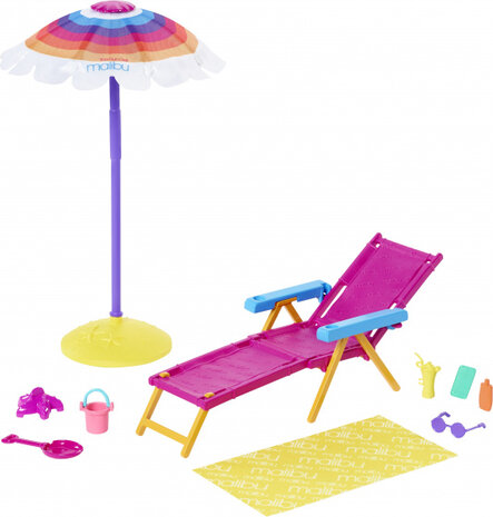 strandset Loves The Ocean meisjes geel/roze 4-delig