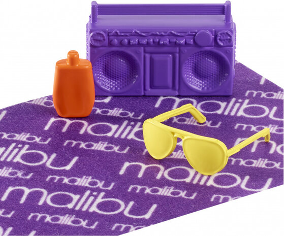 beachvolleybalset Loves The Ocean roze/blauw 4-delig