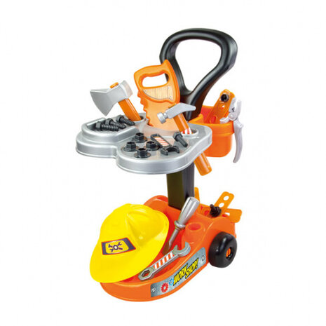 gereedschapskar junior 39,5 x 30 cm oranje 36-delig