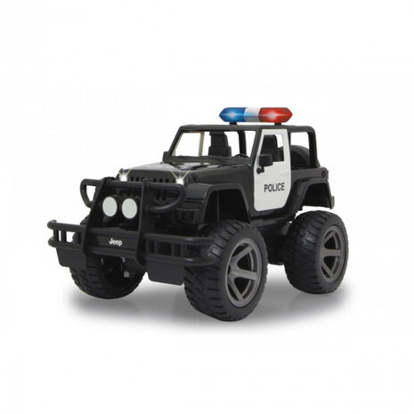 politiewagen RC Jeep Wrangler 34 x 20 cm 1:12 zwart