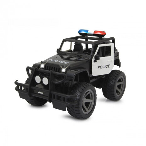 politiewagen RC Jeep Wrangler 34 x 20 cm 1:12 zwart