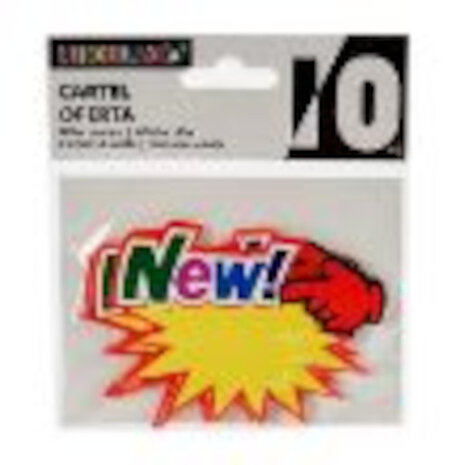 promotieposter&nbsp;New 9 cm geel 10 stuks