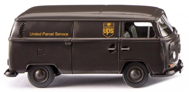miniatuurauto VW bus T2 &#039;ups&#039; 1:87 donkerbruin