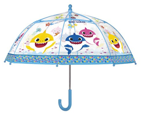 kinderparaplu Baby Shark junior 64 cm PVC transparant