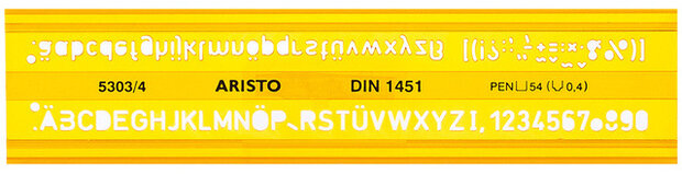 lettersjabloon 4,8 x 18 cm oranje