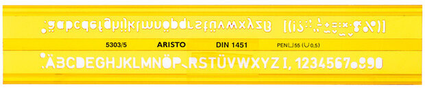 lettersjabloon 5,2 x 24 cm oranje