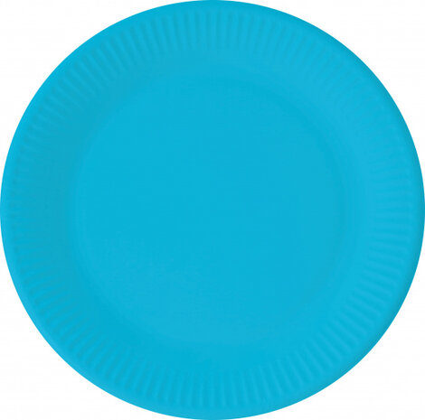 borden 23 cm karton blauw 8 stuks