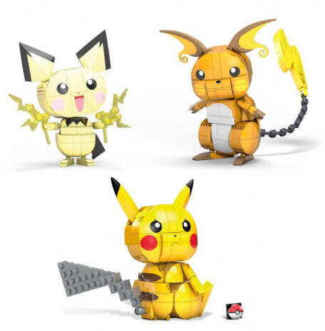 bouwset Pikachu Evolution junior geel 621-delig