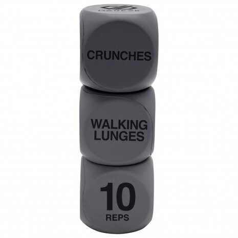 dobbelstenen fitness polyurethaan 6,5 cm grijs 3 stuks