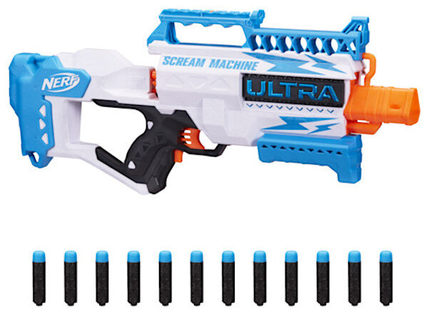 speelgoedpistool Ultra Scream Machine wit/blauw 13-delig
