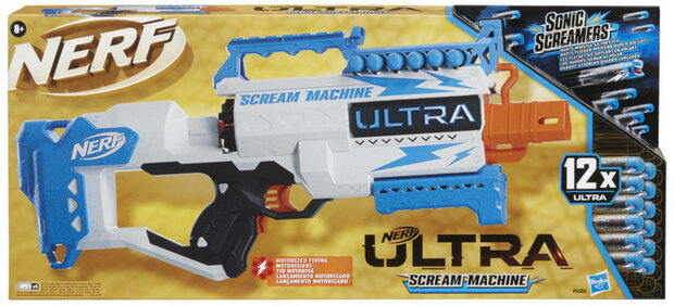 speelgoedpistool Ultra Scream Machine wit/blauw 13-delig